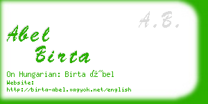 abel birta business card